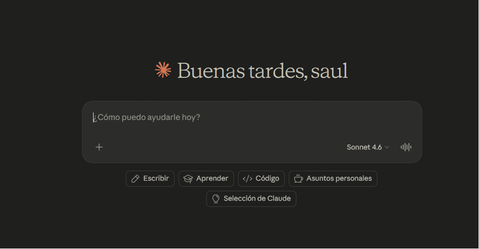 Claude IA en español interfaz chat 2026