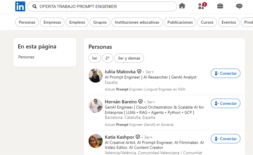 ofertas trabajo IA España 2026 LinkedIn