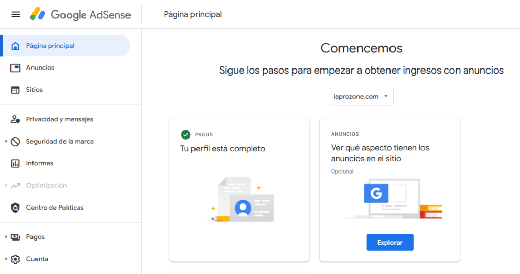 AdSense cuánto paga en España 2026 panel Google