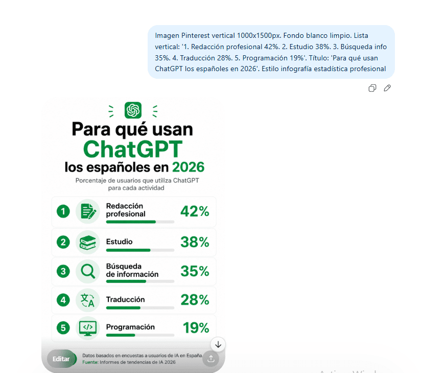 ChatGPT en España 2026 interfaz conversación español
