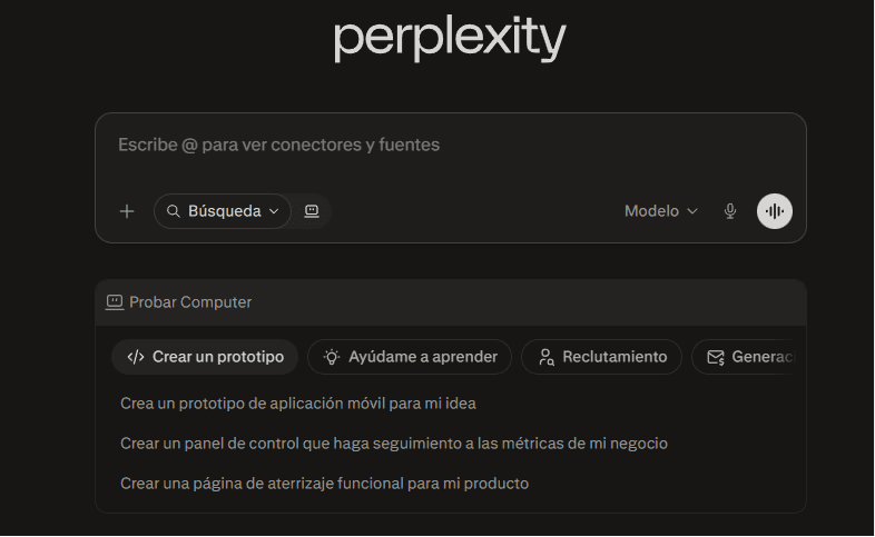 Perplexity Pro 2026 buscador IA respuestas fuentes español