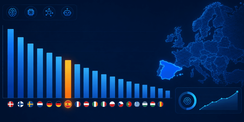 adopción IA España 2026 comparativa europea noticias