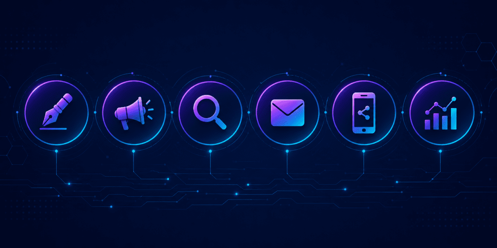 IA marketing digital España 2026 contenido SEO email social media publicidad